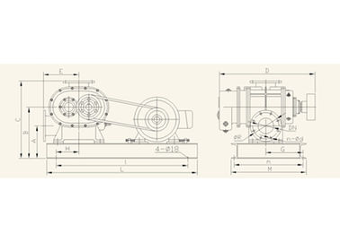 37KW  waste water treatment Tri-lobe Roots Blower 58.8 kpa Port size 150mm